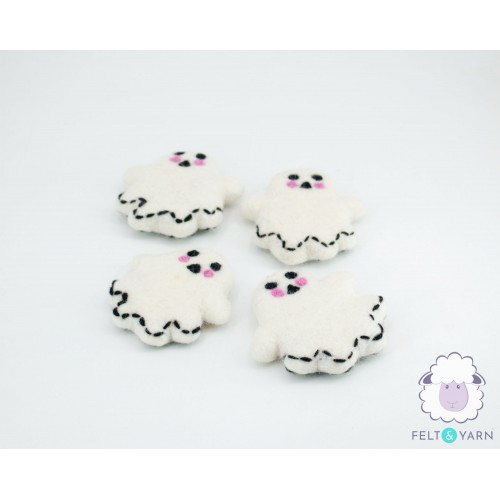 7x7cm Cheeky Felt Halloween Ghost