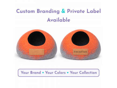 Gradient Wool Felt Cat Cave – Sample Piece