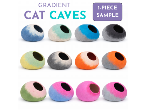 Gradient Wool Felt Cat Cave – Sample Piece