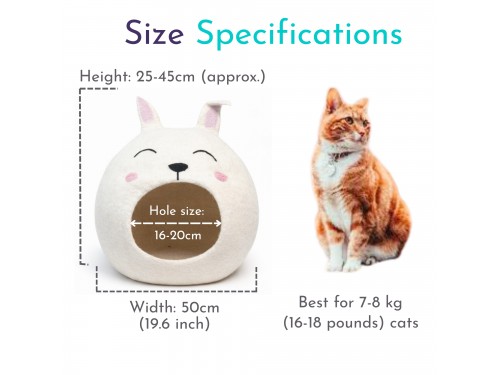 Animal Design Wool Felt Cat Cave – Sample Piece