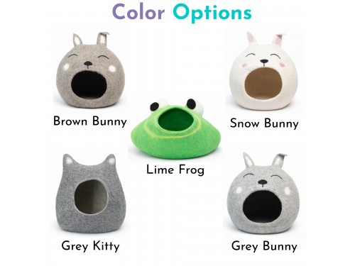 Animal Design Wool Felt Cat Cave – Sample Piece