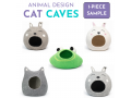 Animal Design Wool Felt Cat Cave – Sample Piece