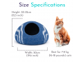 Side Striped Wool Felt Cat Cave – Sample Piece