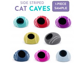 Side Striped Wool Felt Cat Cave – Sample Piece