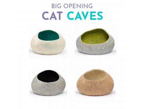 Big Opening Wool Felt Cat Cave Wholesale - Felt and Yarn