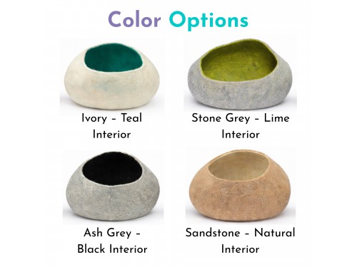 Big Opening Wool Felt Cat Cave – Sample Piece