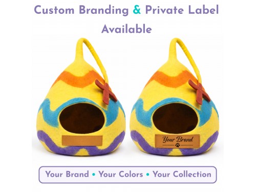 Festive Wool Felt Cat Cave – Sample Piece