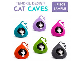 Solid Color Tendril Wool Felt Cat Cave – Sample Piece