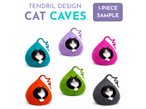 Solid Color Tendril Wool Felt Cat Cave – Sample Piece