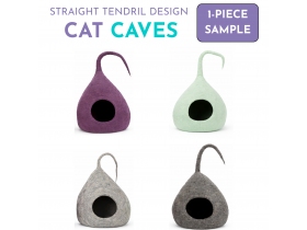 Straight Tendril Wool Felt Cat Cave – Sample Piece