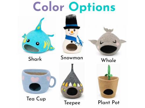 Wholesale Cute Creatures Wool Felt Cat Caves