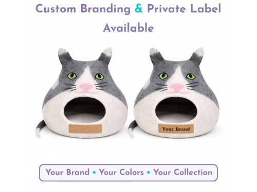 Wholesale Premium Animal Design Wool Felt Cat Caves
