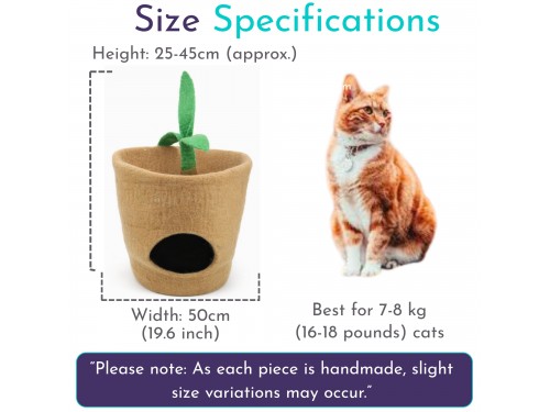 Cute Creatures Wool Felt Cat Cave – Sample Piece