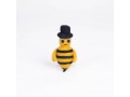 Handmade Wool Felt Bee with Hat Ornament