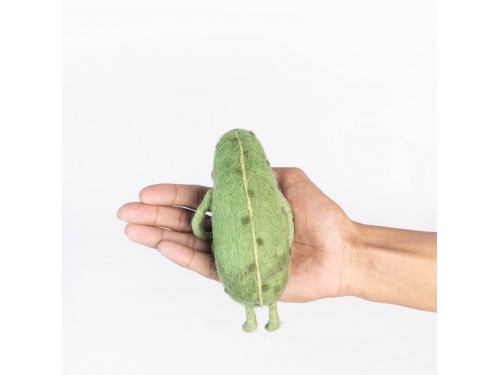 Handmade Wool Felt Singer Cucumber Ornament