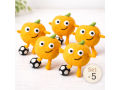 Handmade Wool Felt Orange Character with Football Ornament