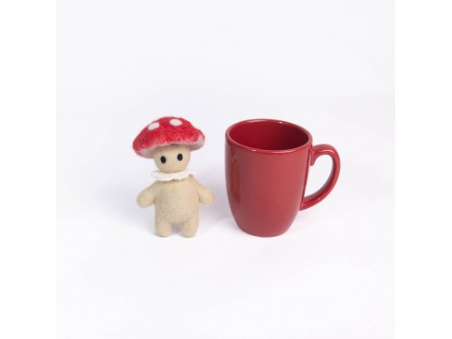 Handmade Felt Mushroom Character Ornament