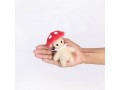 Handmade Felt Mushroom Character Ornament - Felt and Yarn