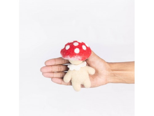 Handmade Felt Mushroom Character Ornament