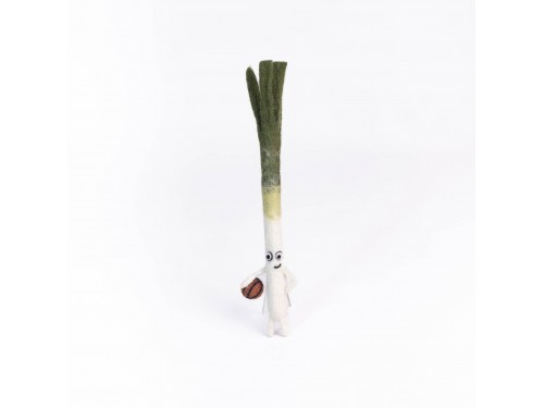 Wool Felt Leek Basketball Character Ornament