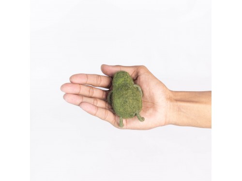 Handmade Wool Felt Shy Avocado Ornament