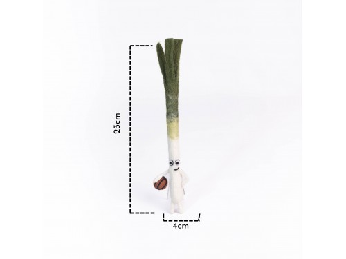 Wool Felt Leek Basketball Character Ornament