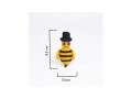Handmade Wool Felt Bee with Hat Ornament