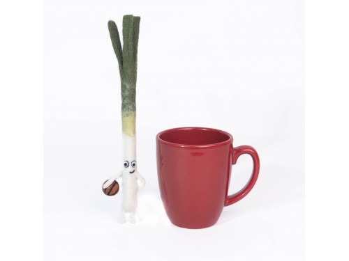 Wool Felt Leek Basketball Character Ornament