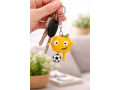 Handmade Wool Felt Orange Character with Football Ornament