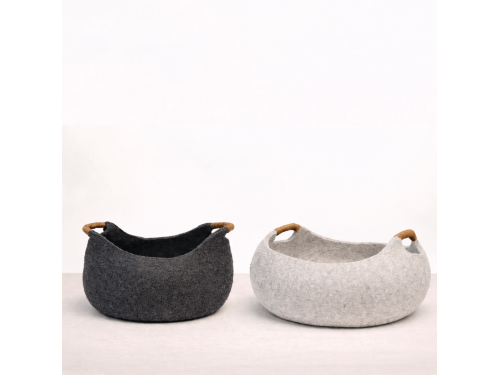 Wholesale Basket Design Wool Felt Cat Bed - Felt and Yarn