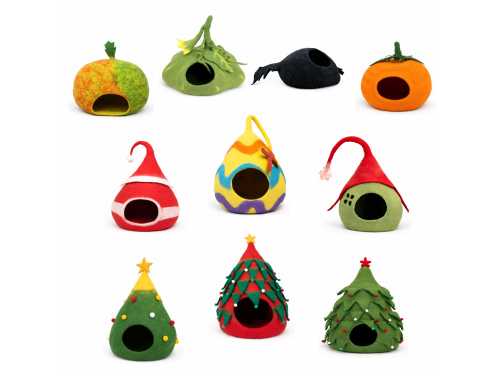 Wholesale Festive Wool Felt Cat Caves - Felt and Yarn