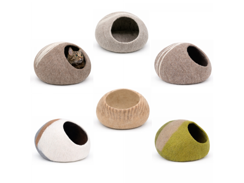 Wholesale Unique Striped Wool Felt Cat Cave - Felt and Yarn