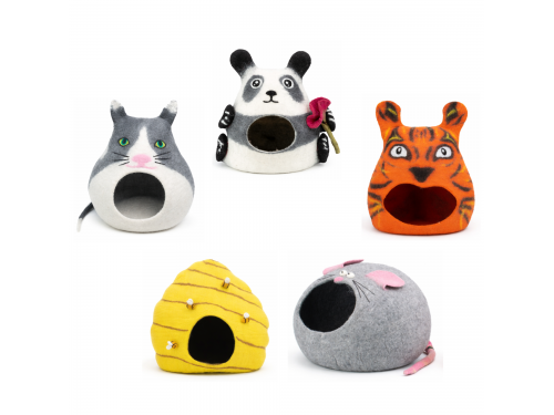 Wholesale Premium Animal Design Wool Felt Cat Caves - Felt and Yarn
