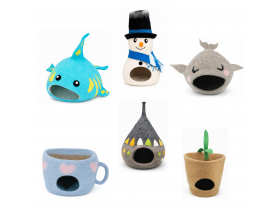 Wholesale Cute Creatures Wool Felt Cat Caves - Felt and Yarn