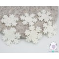 7cm White Felt Snowflakes