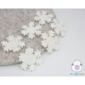 7cm White Felt Snowflakes
