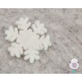 7cm White Felt Snowflakes