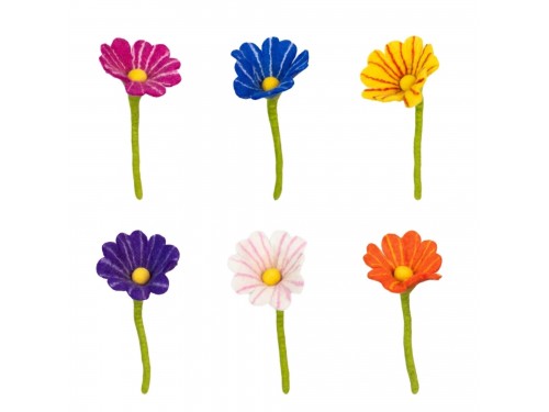 Bulk Handmade Multicolored Wool Felt Flowers