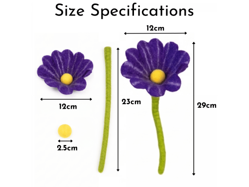 Bulk Handmade Multicolored Wool Felt Flowers