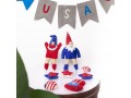 4th of July Handmade Stitched Wool Felt Gnomes