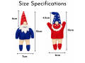 4th of July Handmade Stitched Wool Felt Gnomes