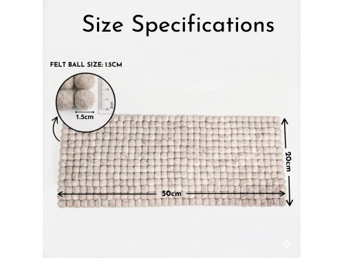 Marbled Tan Handmade Wool Felt Ball Cat Mat