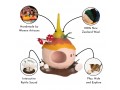 Mushroom Wool Felt Cat Cave with Rattle Mushrooms