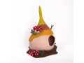 Mushroom Wool Felt Cat Cave with Forest Floor Base