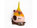 Mushroom Wool Felt Cat Cave with Forest Floor Base