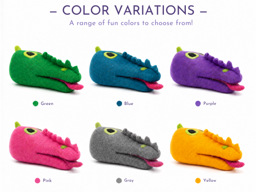 Wholesale Wool Felt Alligator Head Dog Chew Toy