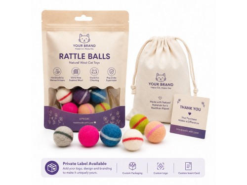 Wholesale Wool Felt Rattle Ball for Pets