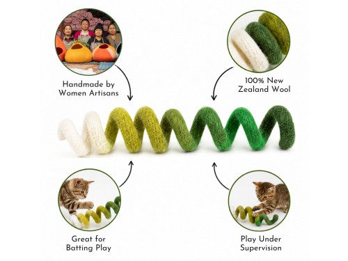 Wholesale Spiral Wool Felt Cat Fetch Toy