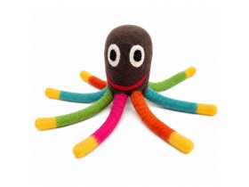 Wholesale Wool Felt Octopus Dog Toy - Felt and Yarn