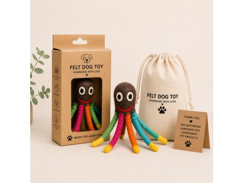 Wholesale Wool Felt Octopus Dog Toy